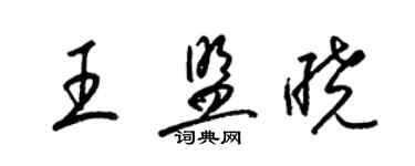 梁錦英王盟曉草書個性簽名怎么寫