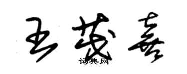 朱錫榮王茂喜草書個性簽名怎么寫