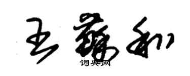 朱錫榮王蘇和草書個性簽名怎么寫