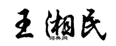 胡問遂王湘民行書個性簽名怎么寫