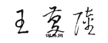 駱恆光王慶陸草書個性簽名怎么寫