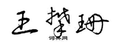 曾慶福王攀珊草書個性簽名怎么寫