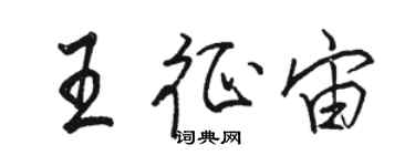 駱恆光王征宙行書個性簽名怎么寫