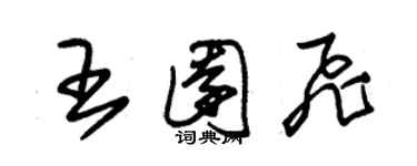 朱錫榮王園飛草書個性簽名怎么寫