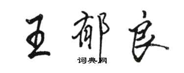 駱恆光王郁良行書個性簽名怎么寫