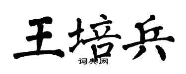 翁闓運王培兵楷書個性簽名怎么寫