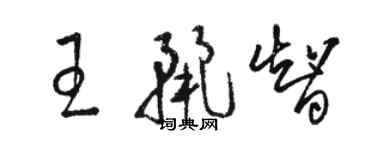 駱恆光王麗智草書個性簽名怎么寫
