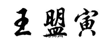 胡問遂王盟寅行書個性簽名怎么寫