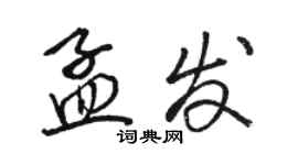 駱恆光孟發行書個性簽名怎么寫