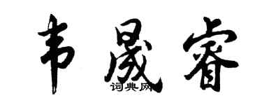 胡問遂韋晟睿行書個性簽名怎么寫