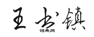 駱恆光王書鎮行書個性簽名怎么寫