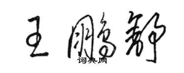駱恆光王鵬舒草書個性簽名怎么寫