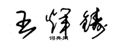 朱錫榮王輝鑄草書個性簽名怎么寫