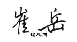 駱恆光崔岳行書個性簽名怎么寫