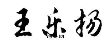 胡問遂王樂揚行書個性簽名怎么寫
