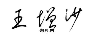 梁錦英王增沙草書個性簽名怎么寫