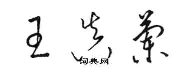 駱恆光王真蘭草書個性簽名怎么寫