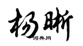胡問遂楊晰行書個性簽名怎么寫