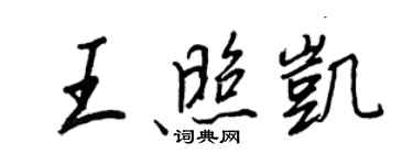 王正良王照凱行書個性簽名怎么寫