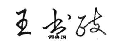 駱恆光王書政行書個性簽名怎么寫
