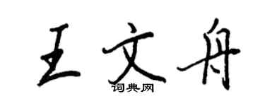 王正良王文舟行書個性簽名怎么寫