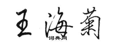 駱恆光王海菊行書個性簽名怎么寫