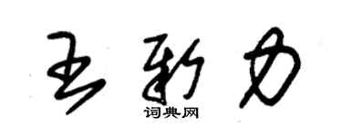 朱錫榮王新力草書個性簽名怎么寫