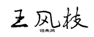 曾慶福王風枝行書個性簽名怎么寫
