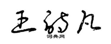 曾慶福王詩凡草書個性簽名怎么寫