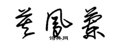 朱錫榮莫鳳蘭草書個性簽名怎么寫