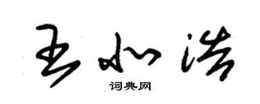 朱錫榮王北浩草書個性簽名怎么寫