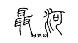 陳聲遠聶河篆書個性簽名怎么寫