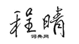 駱恆光程晴行書個性簽名怎么寫