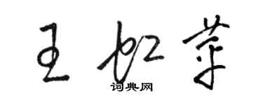 駱恆光王虹苹草書個性簽名怎么寫