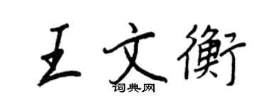 王正良王文衡行書個性簽名怎么寫