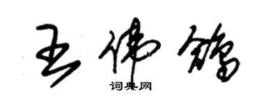 朱錫榮王偉鴿草書個性簽名怎么寫