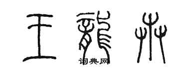 陳墨王龍卉篆書個性簽名怎么寫