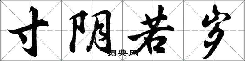 胡問遂寸陰若歲行書怎么寫