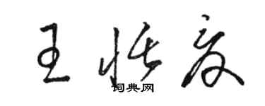 駱恆光王恬夏草書個性簽名怎么寫