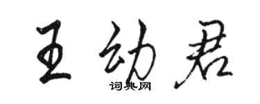 駱恆光王幼君行書個性簽名怎么寫