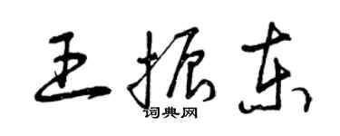 曾慶福王振東草書個性簽名怎么寫