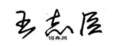 朱錫榮王志臣草書個性簽名怎么寫