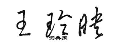 駱恆光王玲映草書個性簽名怎么寫