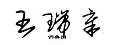 朱錫榮王瑞章草書個性簽名怎么寫