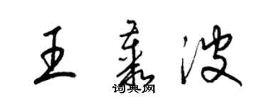 梁錦英王叢波草書個性簽名怎么寫