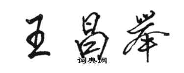 駱恆光王昌舉行書個性簽名怎么寫