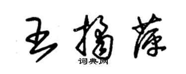 朱錫榮王桔萍草書個性簽名怎么寫