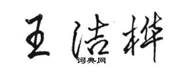 駱恆光王潔樺行書個性簽名怎么寫