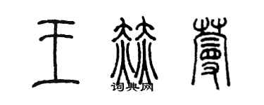 陳墨王赫蔓篆書個性簽名怎么寫