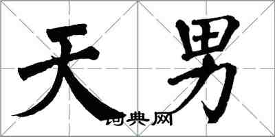 翁闓運天男楷書怎么寫